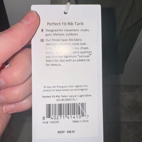 TAVIACTIVE RIBBED TANK - Picture 3 of 3